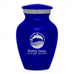 Dolphin Keepsake Urn - Midnight Blue
