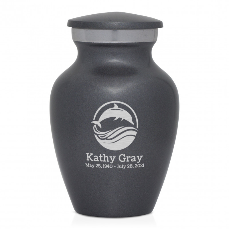 Dolphin Keepsake Urn - Gunmetal Gray