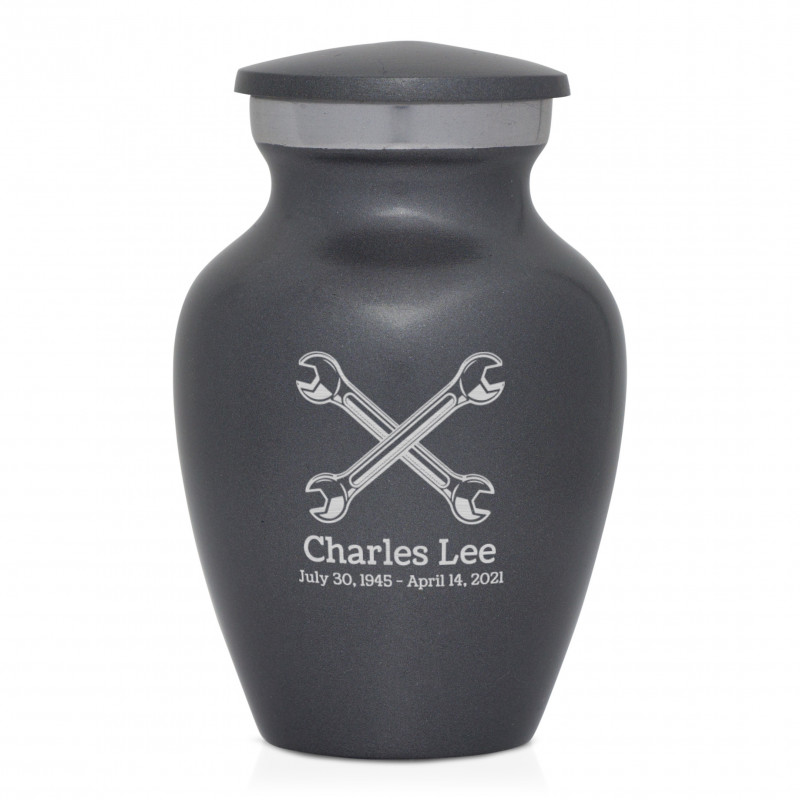 Mechanic Wrench Keepsake Urn - Gunmetal Gray