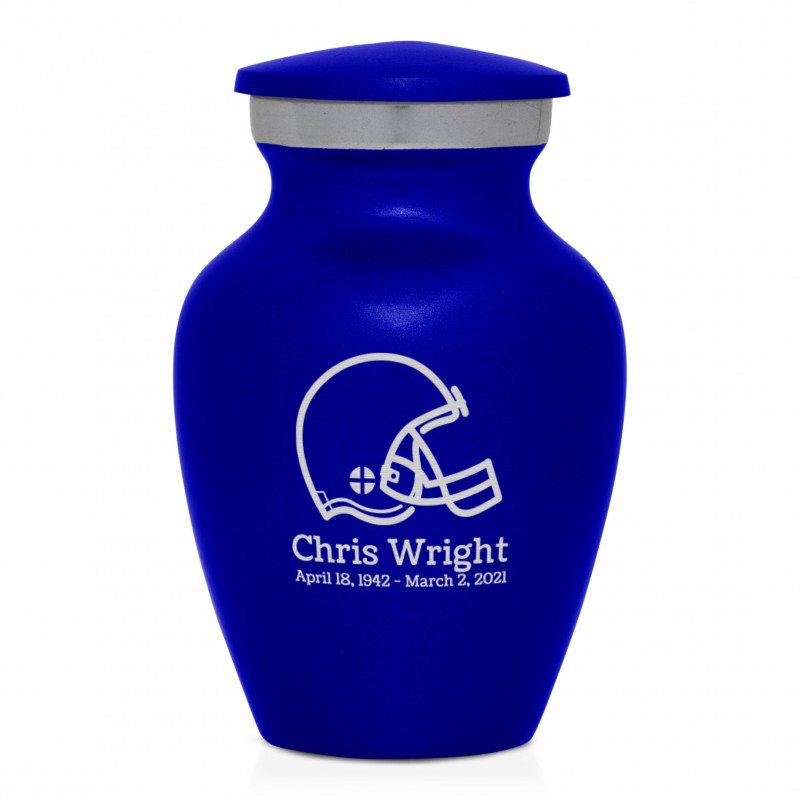 Football Helmet Keepsake Urn - Midnight Blue