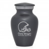 Football Helmet Keepsake Urn - Gunmetal Gray