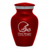 Football Helmet Keepsake Urn - Ruby Red