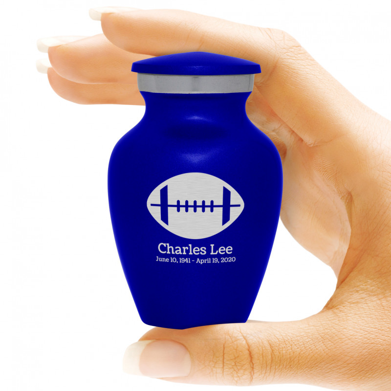 Football Keepsake Urn - Midnight Blue