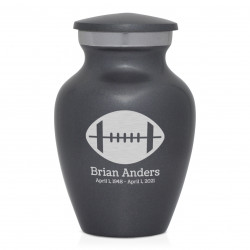 Football Keepsake Urn - Gunmetal Gray