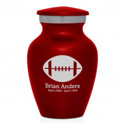 Football Keepsake Urn - Ruby Red