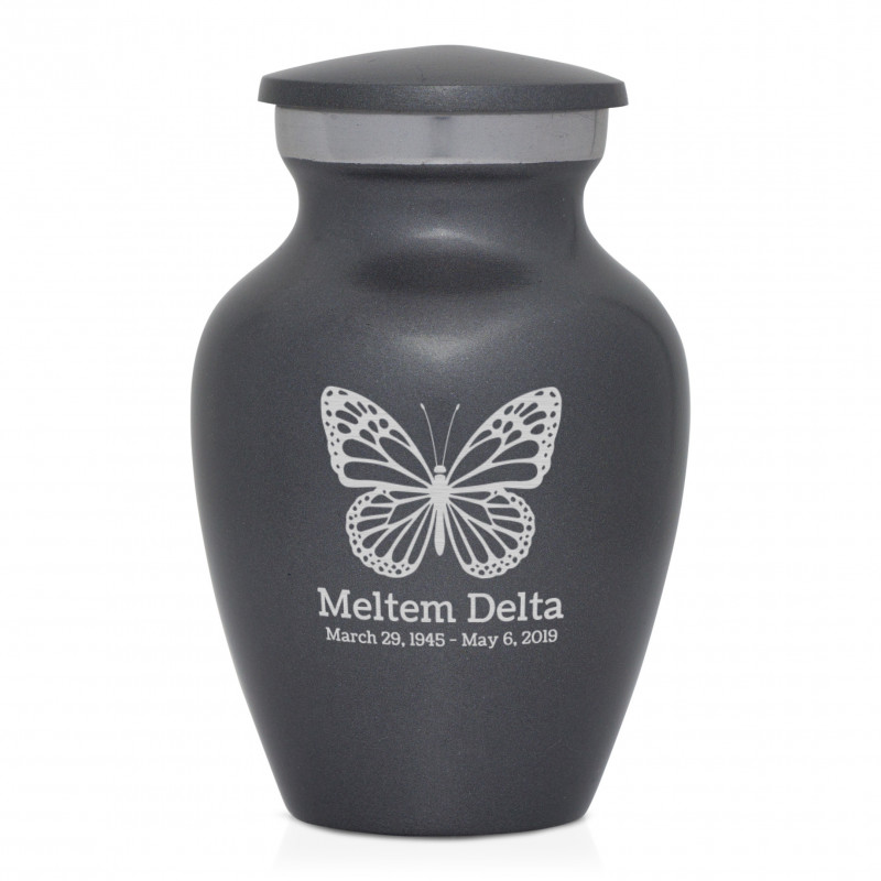 Butterfly Keepsake Urn - Gunmetal Gray