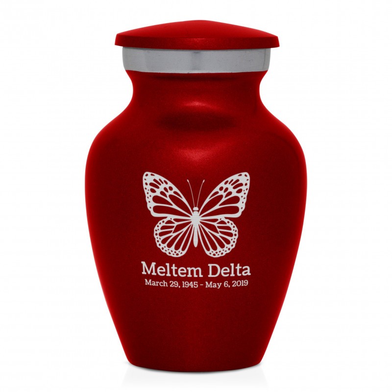 Butterfly Keepsake Urn - Ruby Red