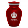 Firefighter Keepsake Urn - Ruby Red