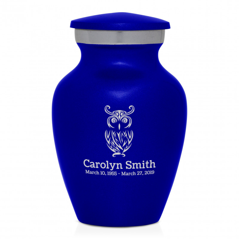 Owl Keepsake Urn - Midnight Blue