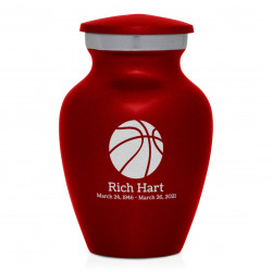Basketball Keepsake Urn - Ruby Red
