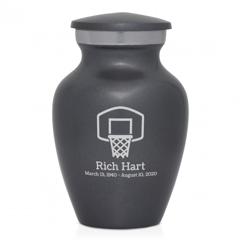 Basketball Hoop Keepsake Urn - Gunmetal Gray