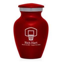 Basketball Hoop Keepsake Urn - Ruby Red