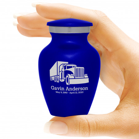 Semi Truck Keepsake Urn - Midnight Blue