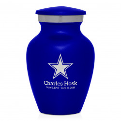 Dallas Star Keepsake Urn - Midnight Blue