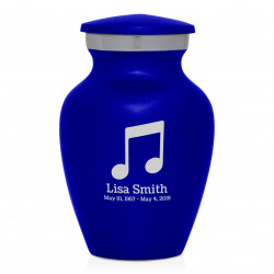 Music Note Keepsake Urn - Midnight Blue