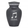 Music Note Keepsake Urn - Gunmetal Gray