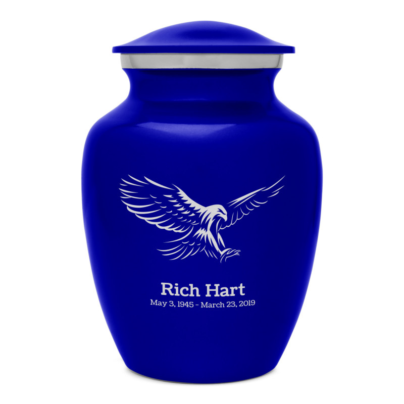 Eagle Sharing Urn - Midnight Blue