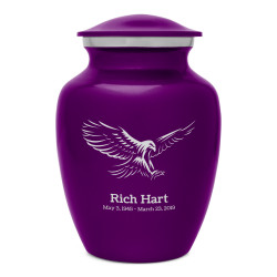 Eagle Sharing Urn - Purple Luster