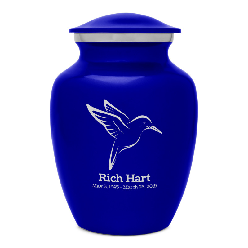 Hummingbird Sharing Urn - Midnight Blue