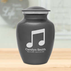 Music Note Sharing Urn - Gunmetal Gray