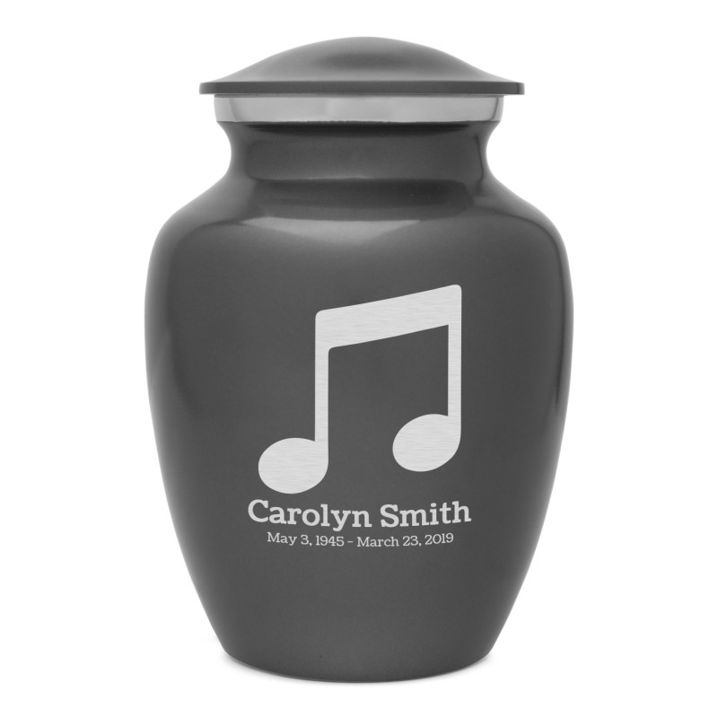 Music Note Sharing Urn - Gunmetal Gray
