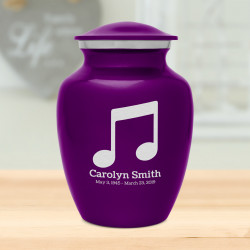 Music Note Sharing Urn - Purple Luster