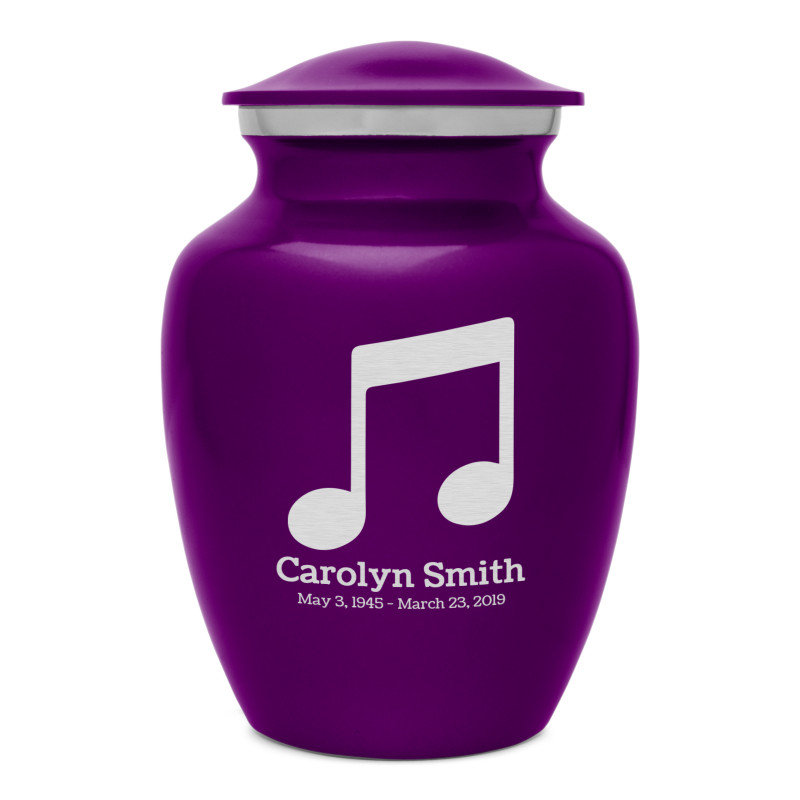 Music Note Sharing Urn - Purple Luster