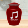 Music Note Sharing Urn - Ruby Red