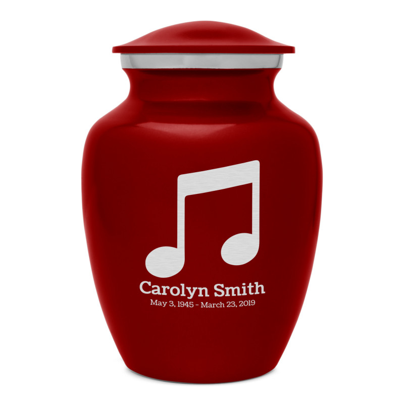 Music Note Sharing Urn - Ruby Red