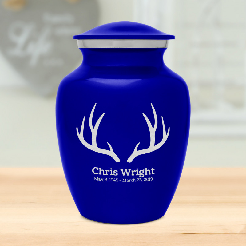 Antlers Sharing Urn - Midnight Blue