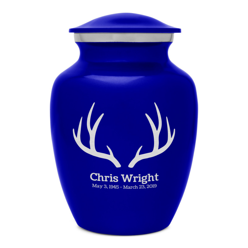 Antlers Sharing Urn - Midnight Blue