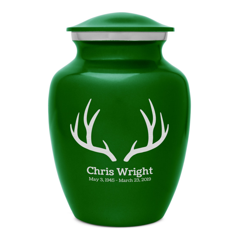 Antlers Sharing Urn - Shamrock Green