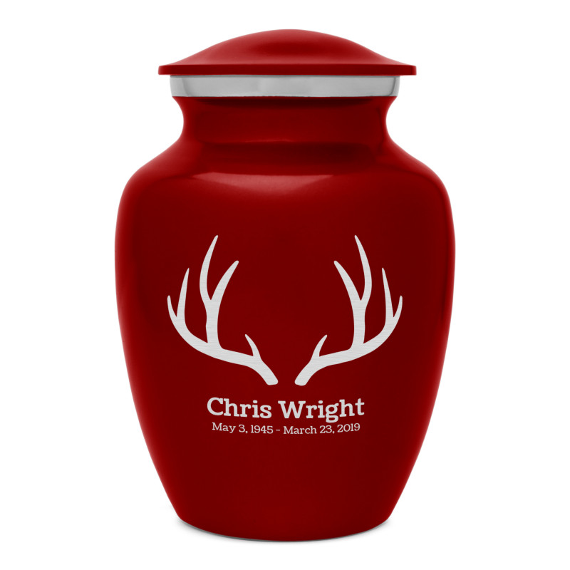 Antlers Sharing Urn - Ruby Red