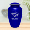 Salmon Fishing Cremation Urn - Midnight Blue