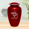Salmon Fishing Cremation Urn - Ruby Red