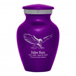 Eagle Keepsake Urn - Purple Luster