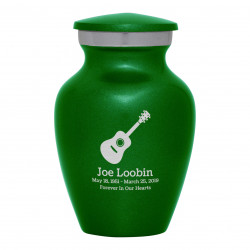 Acoustic Guitar Keepsake Urn - Shamrock Green