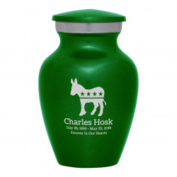 Democratic Donkey Keepsake Urn - Shamrock Green