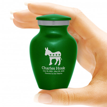 Democratic Donkey Keepsake Urn - Shamrock Green