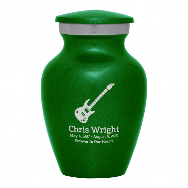 Electric Guitar Keepsake Urn - Shamrock Green