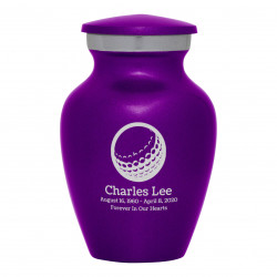 Golf Ball Keepsake Urn - Purple Luster