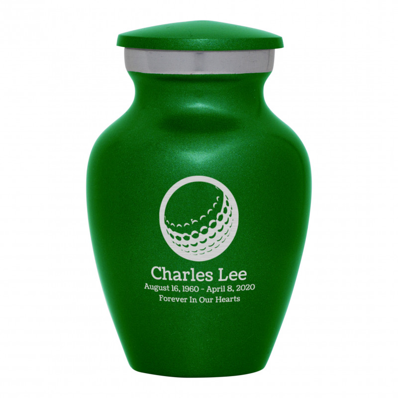 Golf Ball Keepsake Urn - Shamrock Green