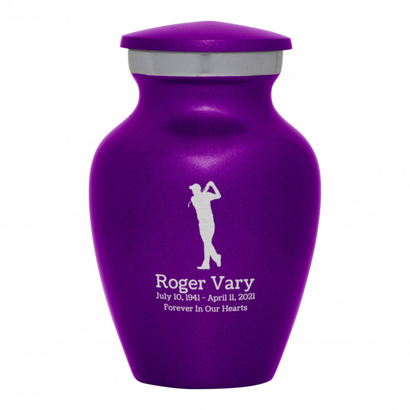 Golf Keepsake Urn - Purple Luster