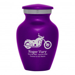 Motorcycle Keepsake Urn - Purple Luster