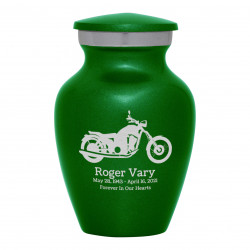 Motorcycle Keepsake Urn - Shamrock Green