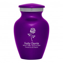 Rose Keepsake Urn - Purple Luster