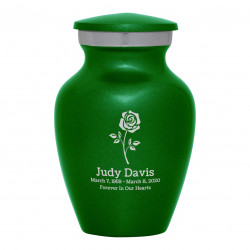 Rose Keepsake Urn - Shamrock Green