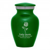 Rose Keepsake Urn - Shamrock Green