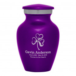 Shamrock Keepsake Urn - Purple Luster