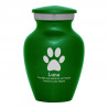Paw Print Keepsake Urn - Shamrock Green